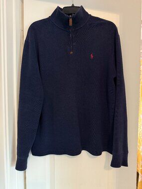 Polo Ralph Lauren Navy Blue quarter zip COTTON